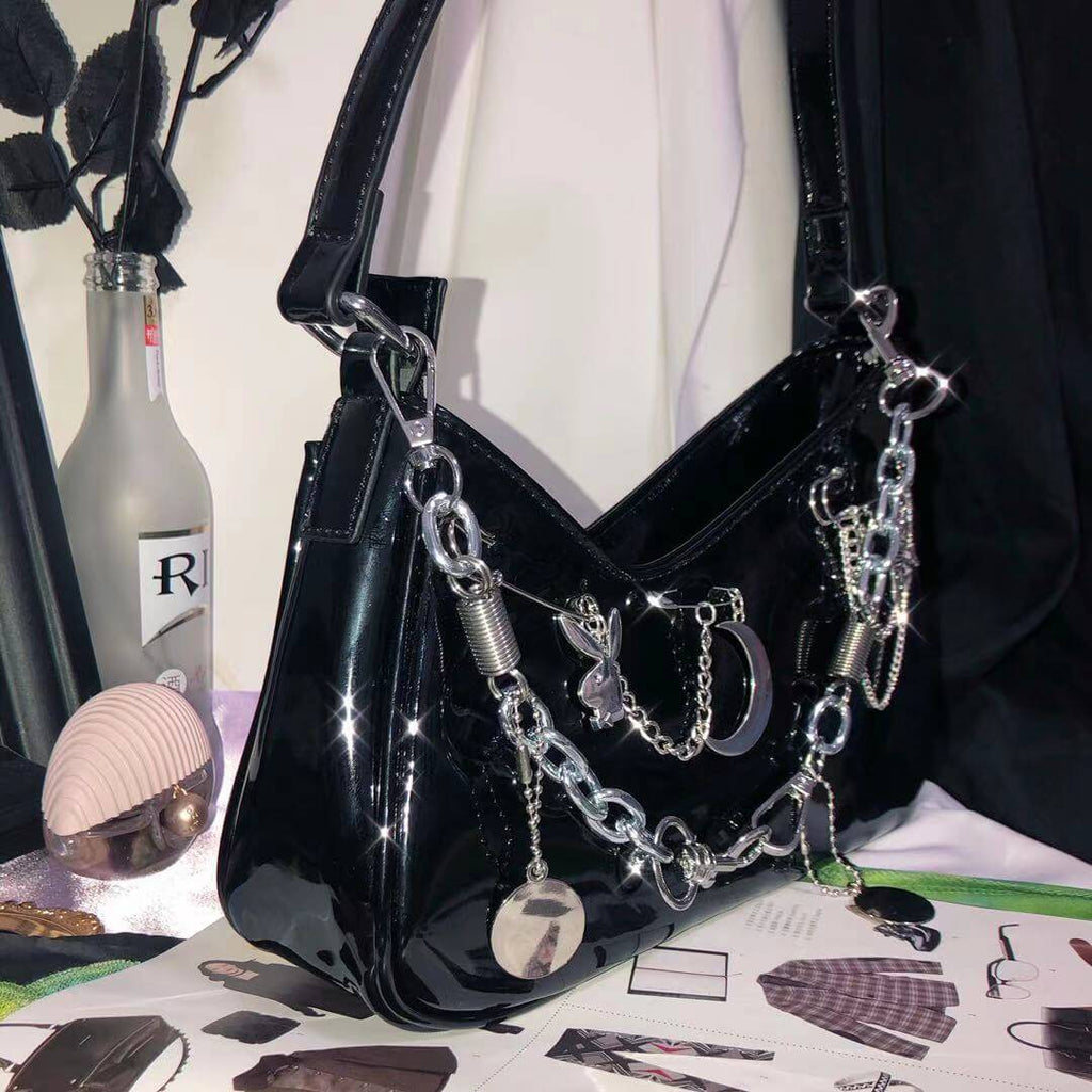 Sanrio Hello Kitty Mini Bag Leather Small Cute Bags Spice Girl Y2K Wallet  Messenger Bag Fashion Purse With Chains Women Handbags - AliExpress
