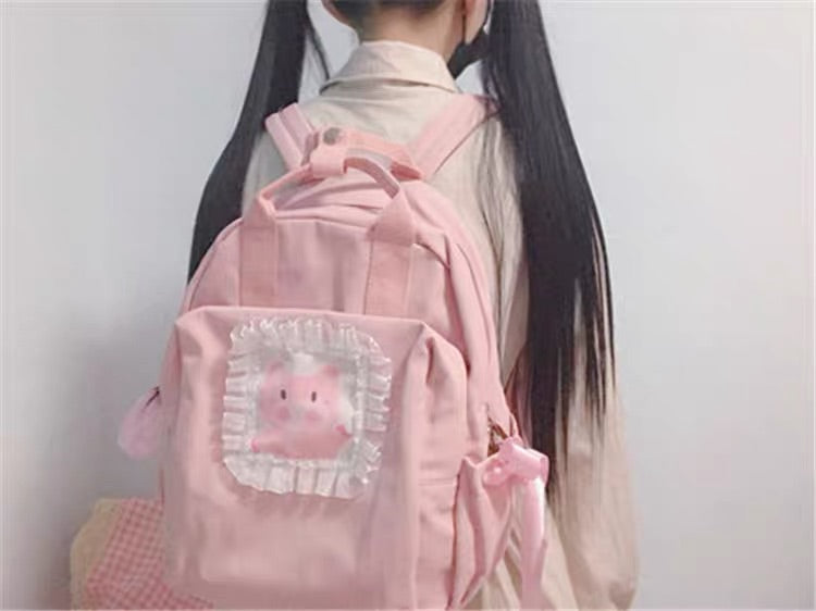 JAPANESE CUTE PIG PINK BACKPACK BY50402 aleeby